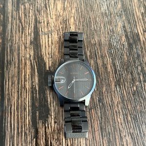 Nixon The Chronicle black watch with tortoise inserts